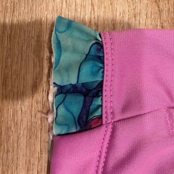 Adidas Warm Up Jacket Zipper Front Lavender Ruffle Bottom Size 12 Months - Picture 3 of 8